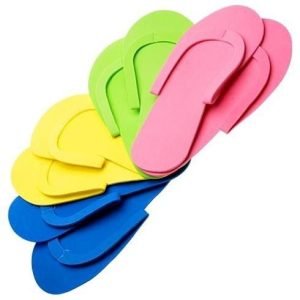 Sandales pour pédicure de couleurs (12 paires) pentoufles