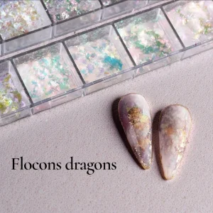 Kit 12 flocons dragons minces (best seller) lumina nails